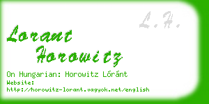 lorant horowitz business card